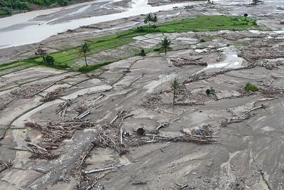 Kerusakan area persawahan di Gayo Lues