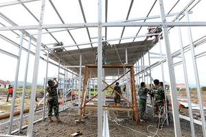 Pembangunan huntara korban bencana banjir Pidie Jaya