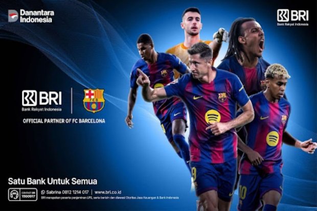 BRI berkolaborasi dengan FC Barcelona dengan meluncurkan kartu debit edisi khusus.