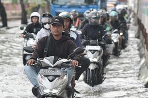 Banjir rob di pesisir Utara Jakarta