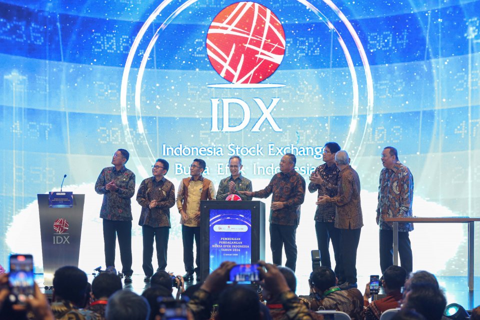 Pembukaan Perdagangan Bursa Efek Indonesia Tahun 2026 (Foto: Katadata/Fauza Syahputra)