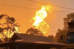 Kebakaran pipa gas TGI