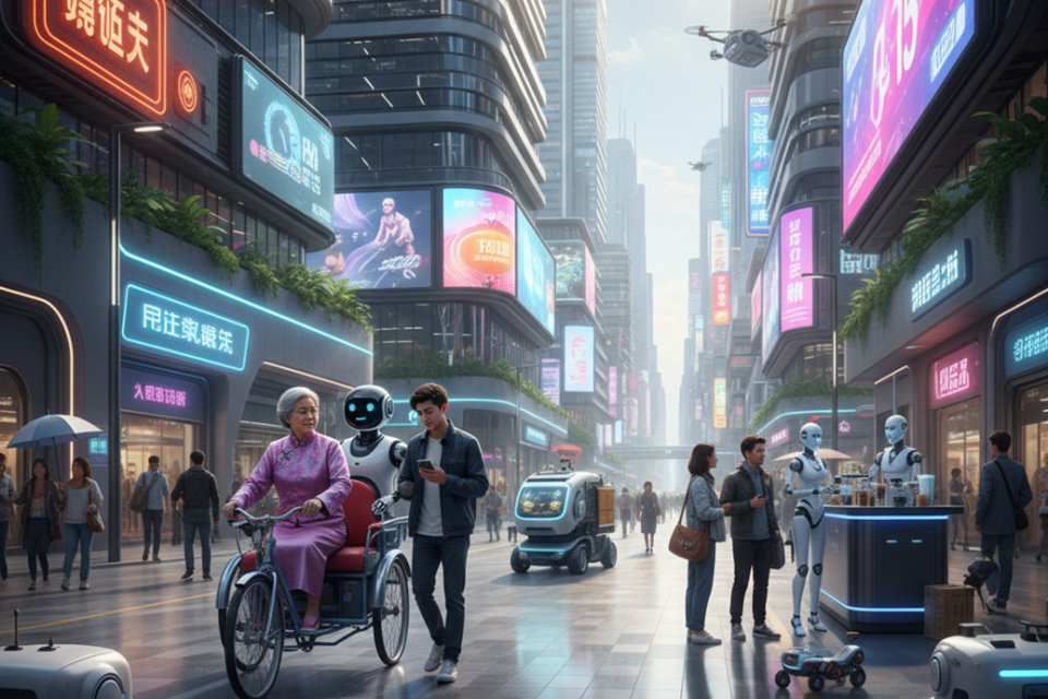 Robot di cina, elon musk,