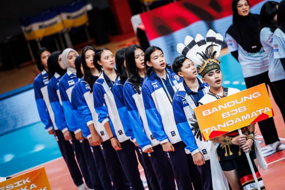 Bandung bjb Tandamata turun dengan kekuatan penuh pada seri perdana Proliga 2026 di GOR Terpadu A. Yani, Pontianak, Kalimantan Barat.