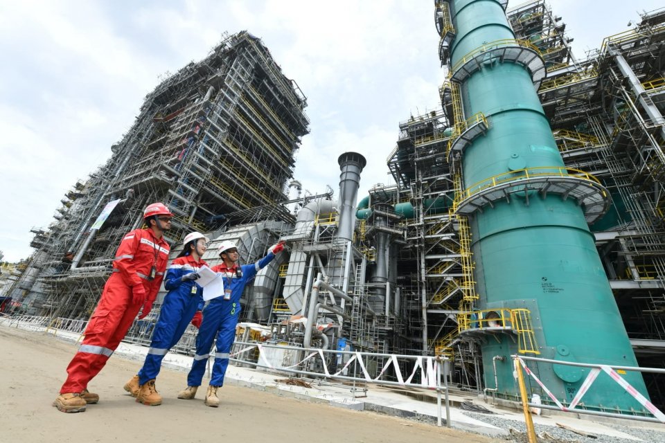 Fasilitas Residual Fluid Catalytic Cracking (RFCC) Complex di Proyek RDMP Balikpapan.
