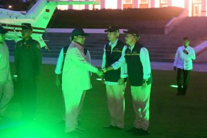 Presiden Prabowo Subianto saat meninjau Ibu Kota Nusantara, Kalimantan Timur, Senin (12/1). 