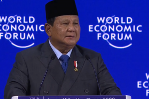 Presiden Prabowo Subianto saat berpidato di World Economic Forum atau WEF 2026