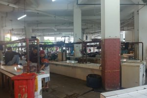 Suasana Pasar Rumput, Jakarta Selatan yang lengang pada Kamis (22/1) pagi. 