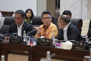 Uji kelayakan calon Deputi Gubernur Bank Indonesia, Dicky Kartikoyono (Foto: Katadata/Fauza Syahputra)