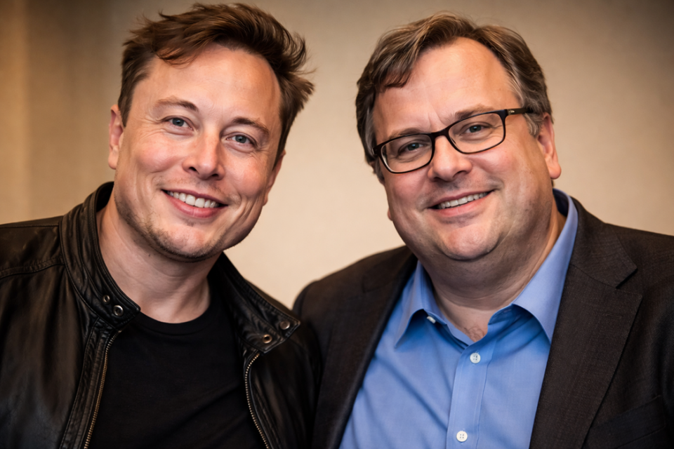 Elon Musk , linkedin, epstein, Reid Hoffman
