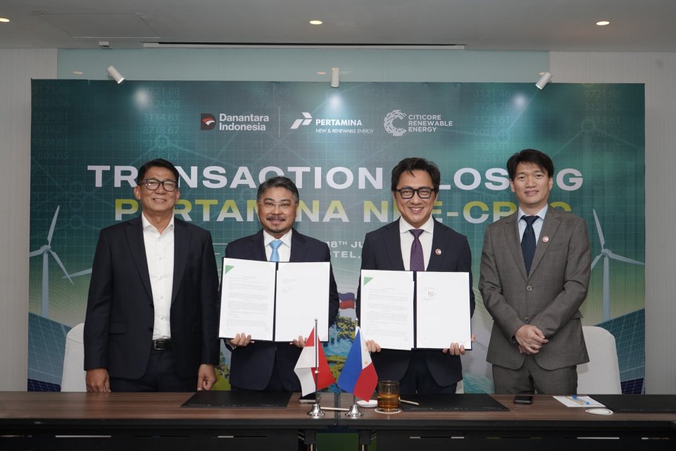 Pertamina New & Renewable Energy (Pertamina NRE) resmi menjadi pemegang saham pada emiten perusahaan raksasa Energi Baru & Terbarukan (EBT) Filipina, Citicore Renewable Energy (CREC), Selasa, (13/1/26).