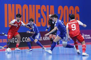 Timnas futsal Indonesia melawan Jepang