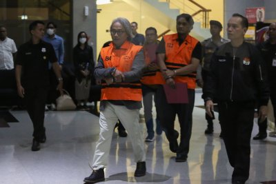 KPK Tetapkan Kepala Kantor Pelayanan Pajak (KPP) Madya Banjarmasin, Mulyono, sebagai tersangka (Foto: Katadata/Fauza Syahputra)