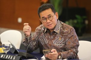Konferensi Pers Capaian Kinerja Indonesia 2025 dan Program Kerja 2026 Kementerian Perdagangan (Foto: Katadata/Fauza Syahputra)