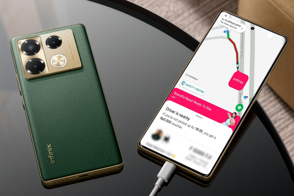 Infinix dan aplikasi Grab,