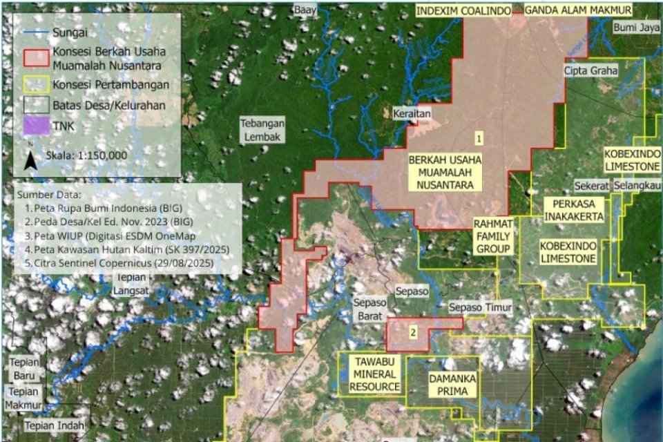 Konsesi Tambang NU di Kalimantan Timur.
