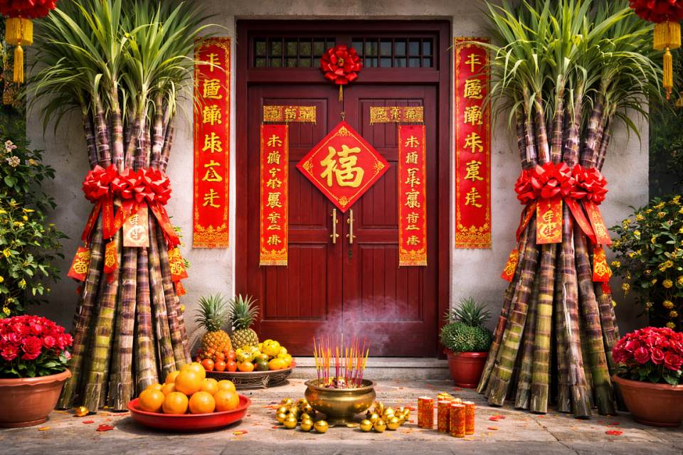 tradisi pasang tebu saat imlek