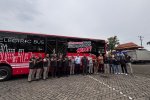 Uji Coba Bus Listrik VKTR di Semarang