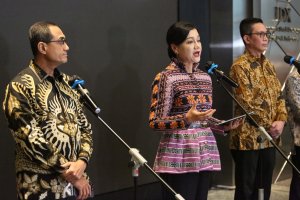 Konpers perkembangan terkait MSCI di Bursa Efek Indonesia (Foto: Katadata/Fauza Syahputra)