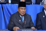 Presiden Prabowo Subianto saat pertemuan Dewan Perdamaian di Washington DC, Kamis (20/2).