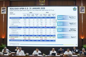 APBN defisit Rp54,6 triliun per Januari 2026