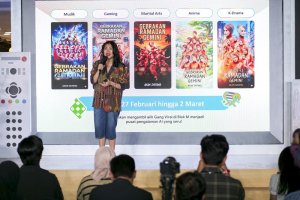 Communication Manager Google Indonesia Feliciana Wienathan dalam acara buka puasa bersama di Jakarta, Jumat (27/2/2026)