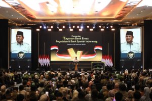 Presiden Republik Indonesia, Prabowo Subianto meresmikan Layanan Bank Emas Pegadaian di Pegadaian Tower Jakarta, pada 26 Februari 2025 lalu. 