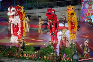 Malam Puncak Imlek Festival 2577 (Foto: Katadata/Fauza Syahputra)