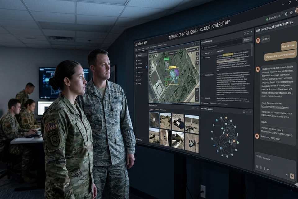 militer AS menggunakan AI Palantir, claude, anthropic, iran,