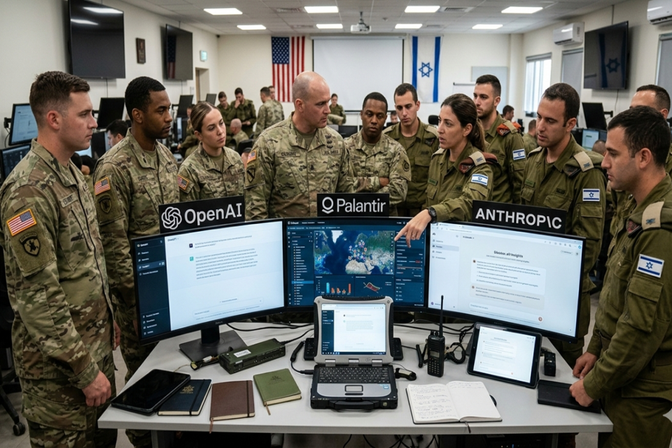 as, iran , israel, claude, anthropic, palantir,