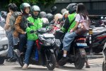 Bonus Hari Raya (BHR) untuk mitra pengemudi ojol sebesar 25% dari rata-rata pendapatan selama 12 bulan (Foto: Katadata/Fauza Syahputra)