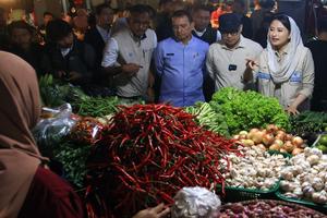 Wamendag tinjau harga dan pasokan bahan pokok di Pasar Ciputat