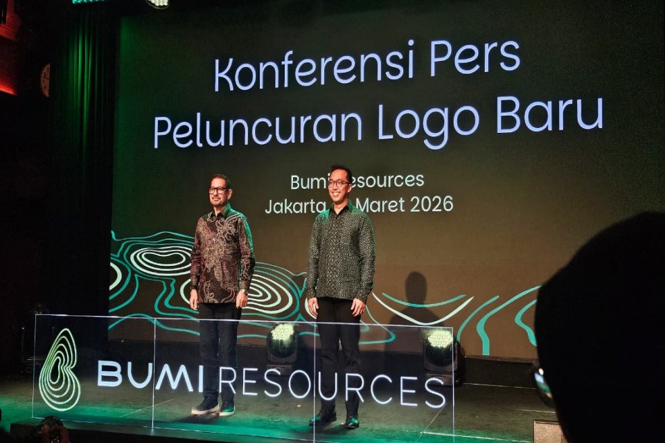PT Bumi Recources Tbk (BUMI) meluncurkan logo baru perusahaan di Jakarta, Kamis (12/3/2026).