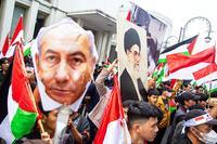 Aksi solidaritas untuk Palestina dan Iran