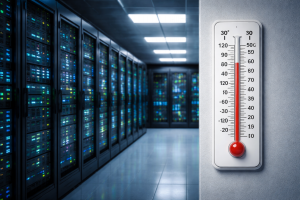 Ilustrasi data center meningkatkan suhu lingkungan