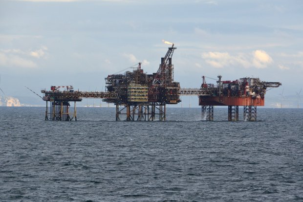 Douglas Oil Complex in the Irish Sea 15 miles off North Wales