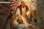 Presiden AS Donald Trump menggunggah gambar AI dirinya seolah Yesus