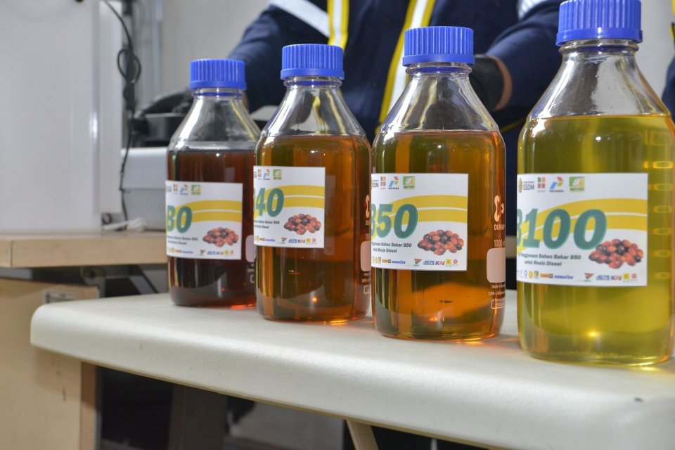 Perbandingan antara solar murni, B40, B50, dan B100.