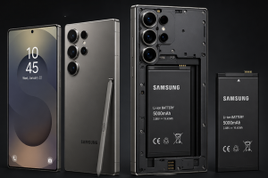 Ilustrasi HP Samsung dengan baterai yang bisa dilepas