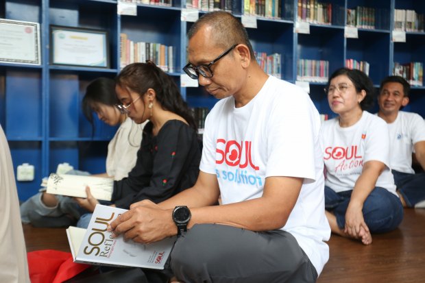 Bedah Buku Soul Reflection (Foto: Katadata/Fauza Syahputra)
