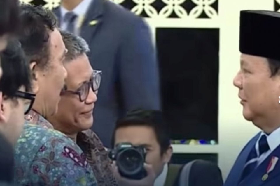 Rocky Gerung Hadiri Pelantikan Kabinet