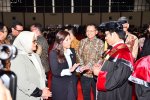 Menteri Komunikasi dan Digital RI Meutya Hafid menghadiri Sidang Terbuka Senat Wisuda Telkom University Periode II Tahun Akademik 2025/2026 yang digel