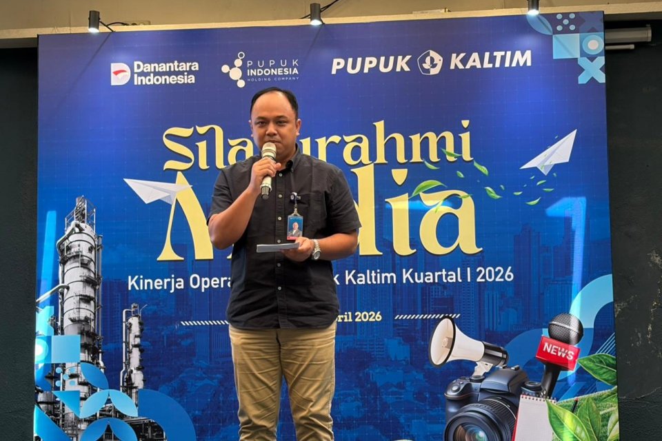 Corporate Secretary Pupuk Kalimantan Timur, Anggono Wijaya di Silaturahmi Media, Jakarta Pusat, Rabu (29/4)