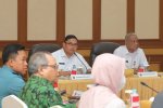 Letjen TNI Robi Herbawan (tengah) saat menjadi Kepala Badan Informasi dan Komunikasi Intelijen Kementerian Pertahanan.