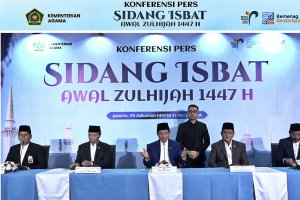 Konferensi pers sidang isbat awal Zulhijah 1447 H 