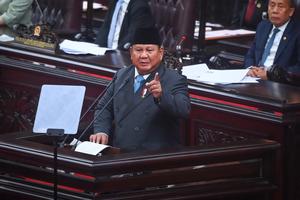 Presiden Prabowo berpidato dalam rapat paripurna DPR