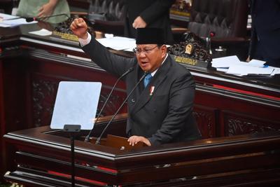 Presiden Prabowo berpidato dalam rapat paripurna DPR