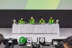 Manajemen GoTo menggelar konferensi pers di Jakarta, Selasa (19/5/2026), merespons kebijakan pemerintah terkait skema komisi ojek online melalui Perpr
