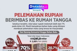 INFOGRAFIK: Pelemahan Rupiah Berimbas ke Rumah Tangga