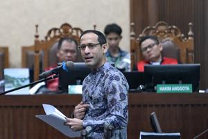 Sidang pledoi Nadiem Anwar Makarim